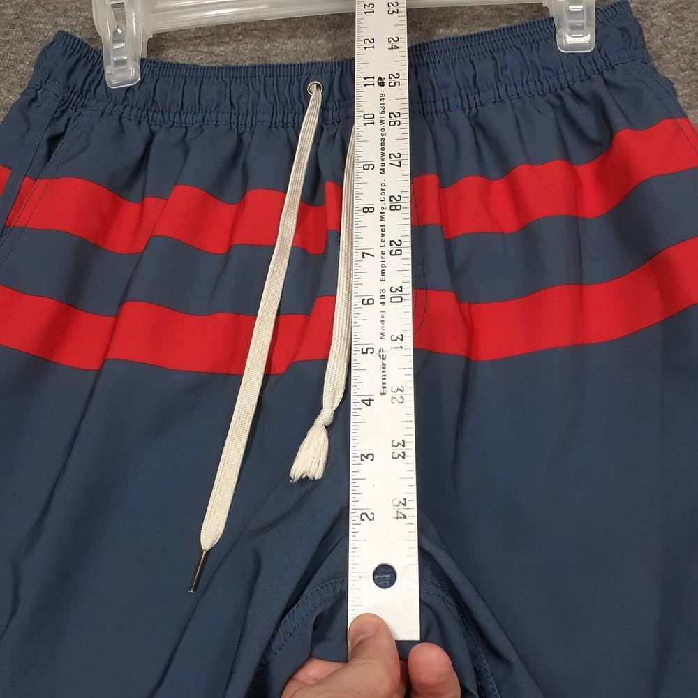 Fair Harbor Lined shorts Mens L Blue red‎ white drawstring polyester spandex - Picture 4 of 10